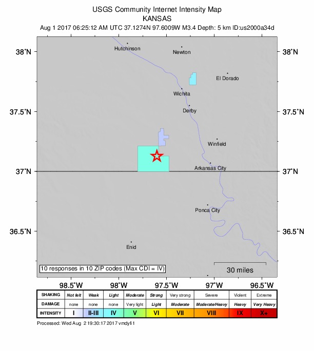 Did You Feel It? map: shaking reported by the public