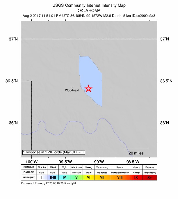 Did You Feel It? map: shaking reported by the public