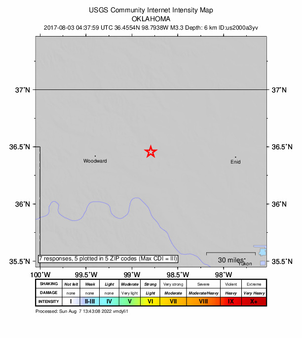 Did You Feel It? map: shaking reported by the public