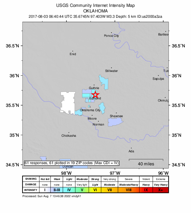 Did You Feel It? map: shaking reported by the public