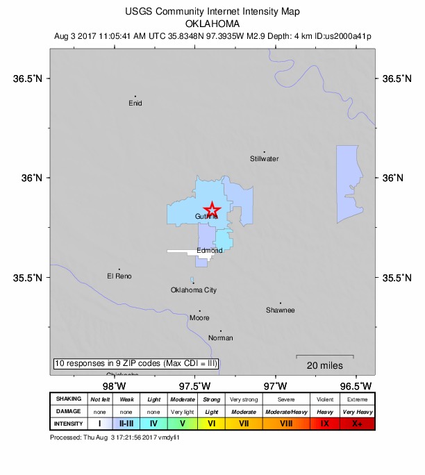 Did You Feel It? map: shaking reported by the public