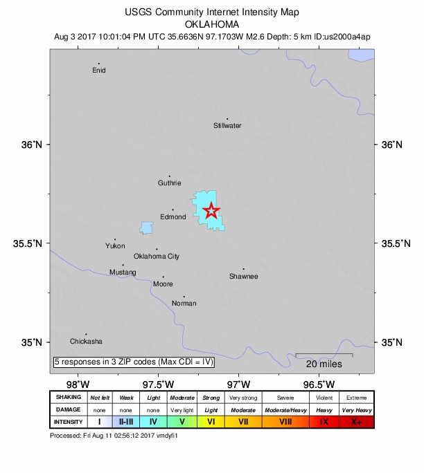 Did You Feel It? map: shaking reported by the public