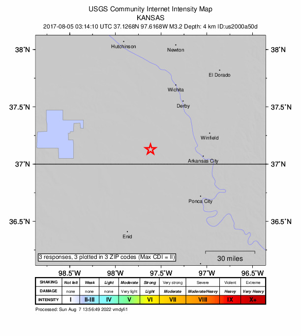 Did You Feel It? map: shaking reported by the public
