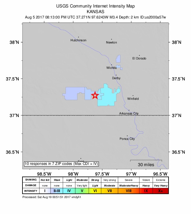 Did You Feel It? map: shaking reported by the public