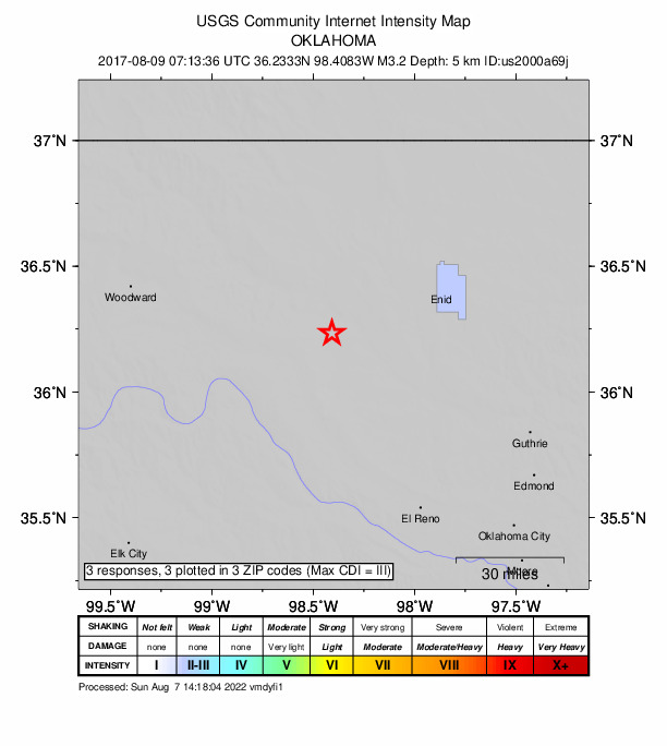 Did You Feel It? map: shaking reported by the public