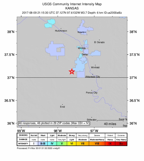 Did You Feel It? map: shaking reported by the public