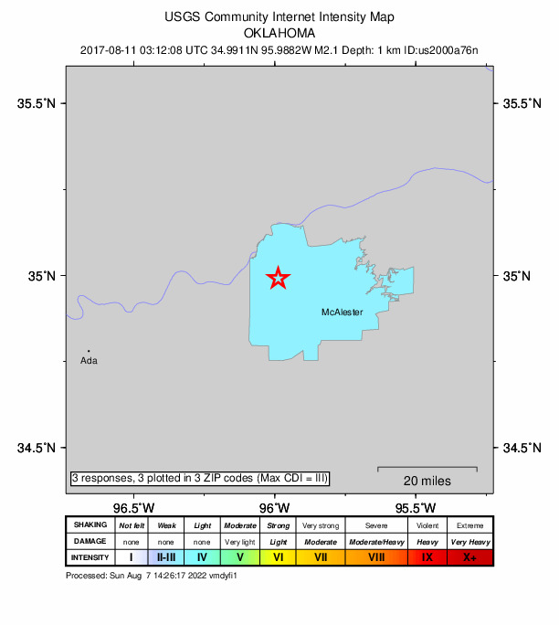 Did You Feel It? map: shaking reported by the public