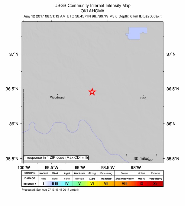 Did You Feel It? map: shaking reported by the public