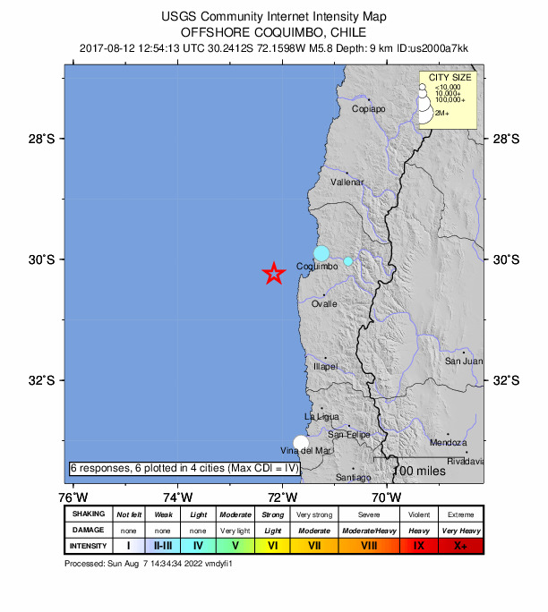 Did You Feel It? map: shaking reported by the public