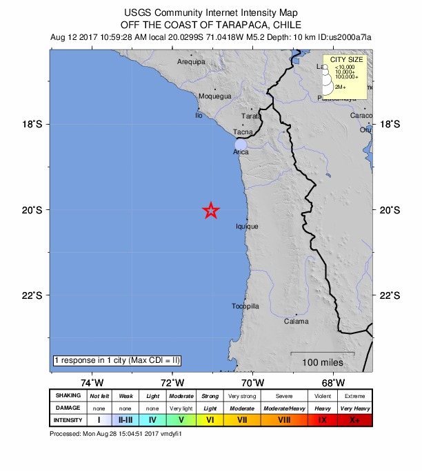 Did You Feel It? map: shaking reported by the public