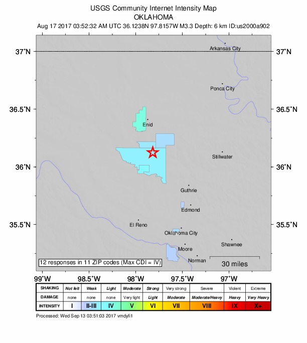 Did You Feel It? map: shaking reported by the public