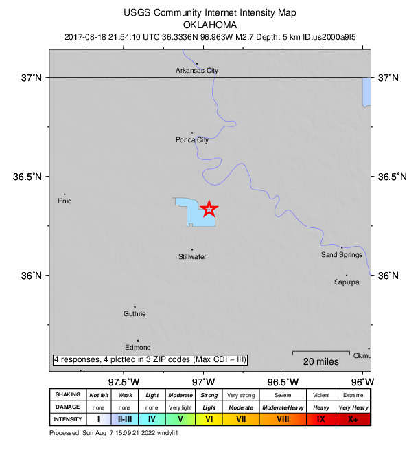 Did You Feel It? map: shaking reported by the public