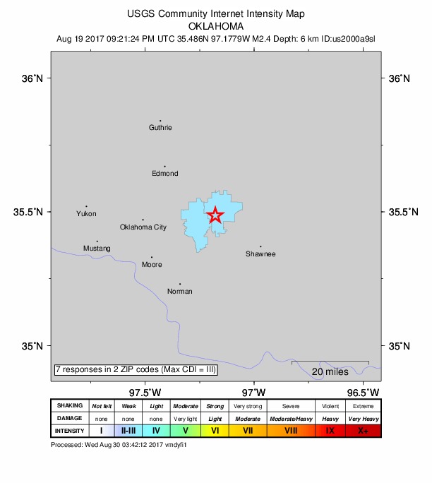 Did You Feel It? map: shaking reported by the public