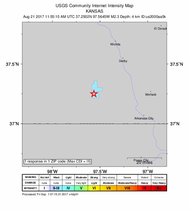 Did You Feel It? map: shaking reported by the public
