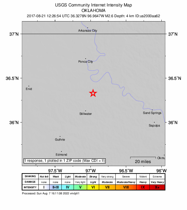 Did You Feel It? map: shaking reported by the public