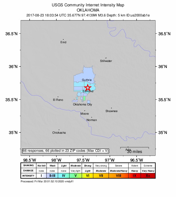 Did You Feel It? map: shaking reported by the public
