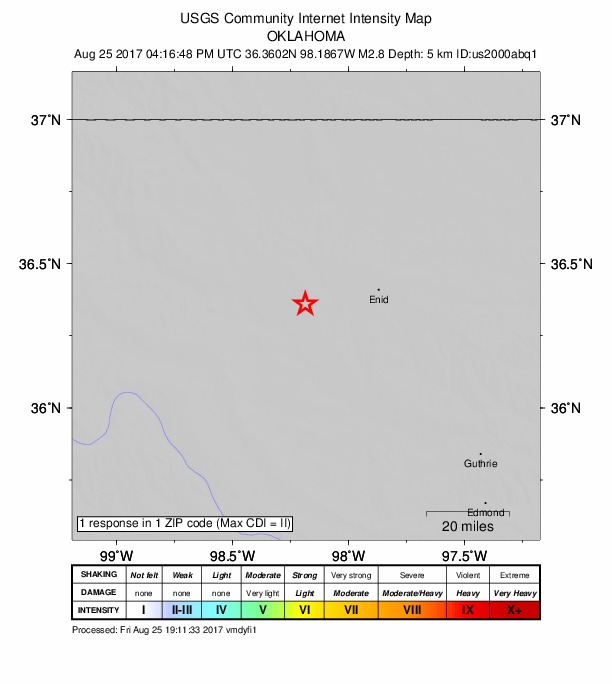 Did You Feel It? map: shaking reported by the public