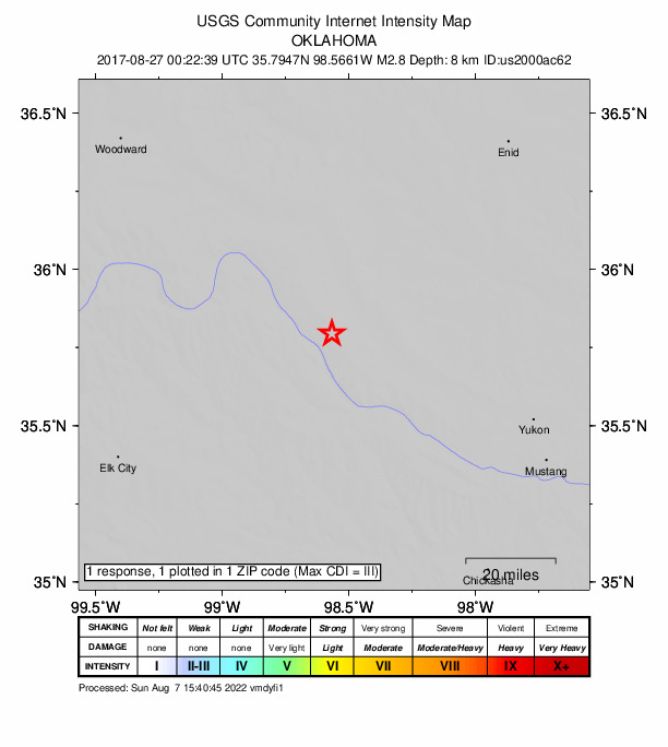 Did You Feel It? map: shaking reported by the public