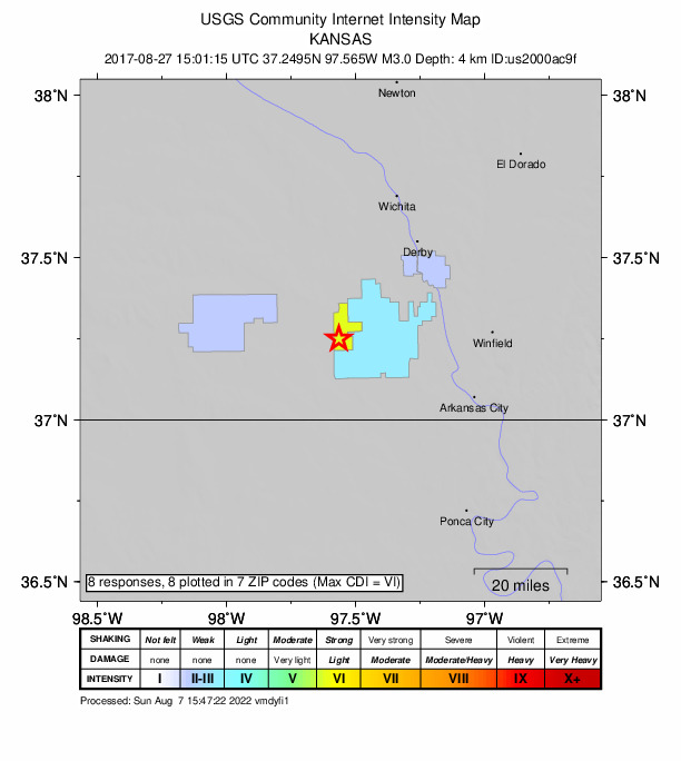 Did You Feel It? map: shaking reported by the public