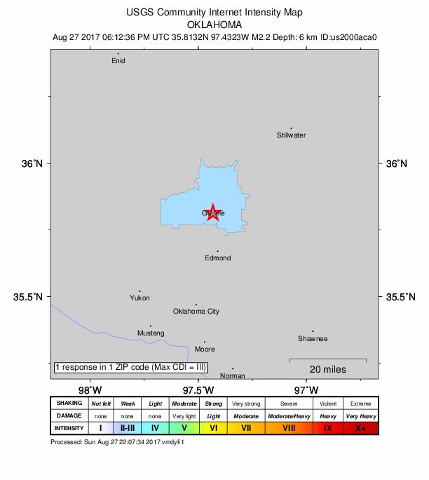 Did You Feel It? map: shaking reported by the public