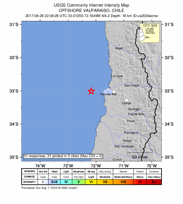 Did You Feel It? map: shaking reported by the public