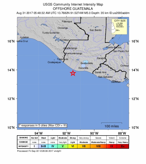 Did You Feel It? map: shaking reported by the public
