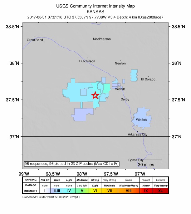 Did You Feel It? map: shaking reported by the public