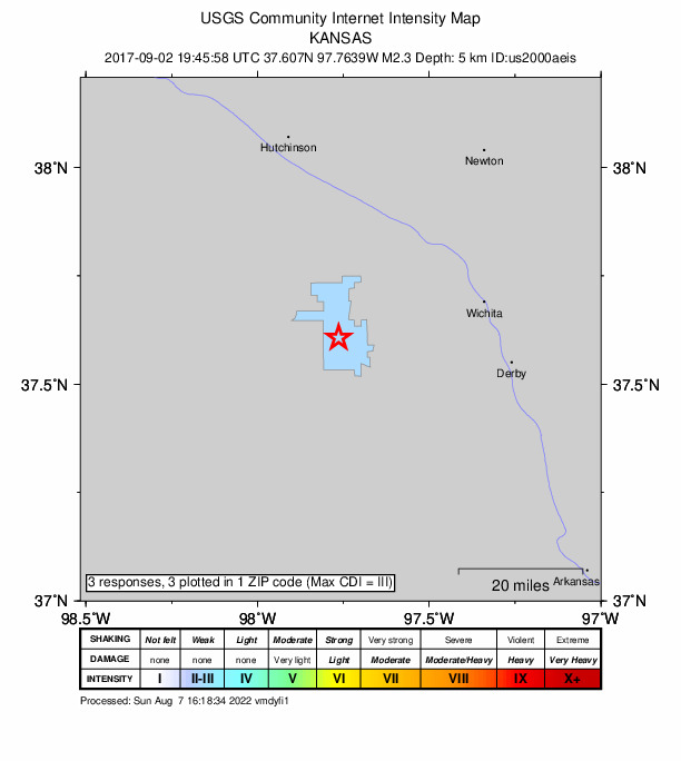 Did You Feel It? map: shaking reported by the public