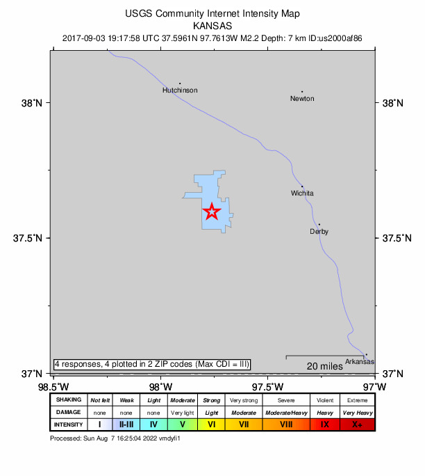 Did You Feel It? map: shaking reported by the public