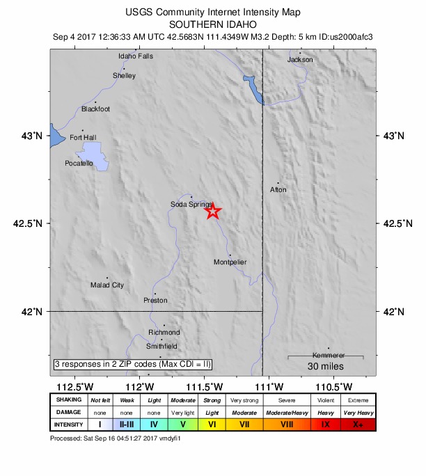 Did You Feel It? map: shaking reported by the public