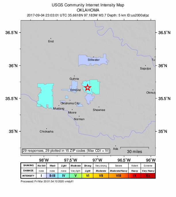 Did You Feel It? map: shaking reported by the public