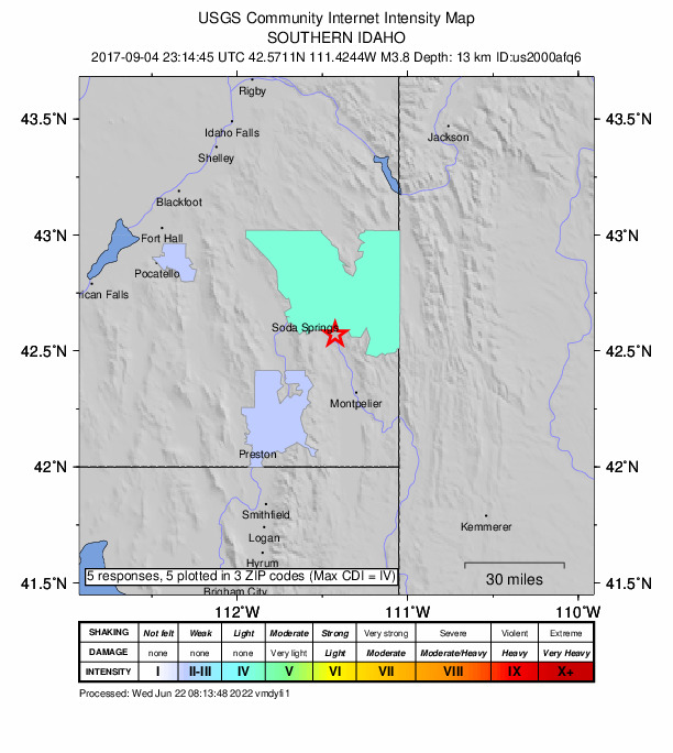 Did You Feel It? map: shaking reported by the public
