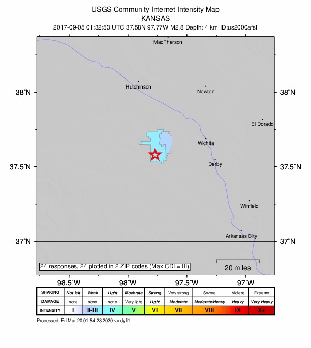 Did You Feel It? map: shaking reported by the public