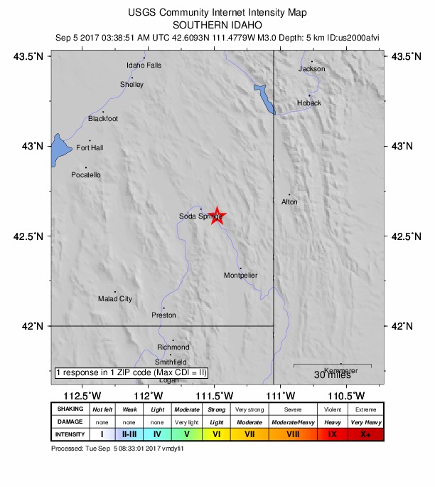 Did You Feel It? map: shaking reported by the public