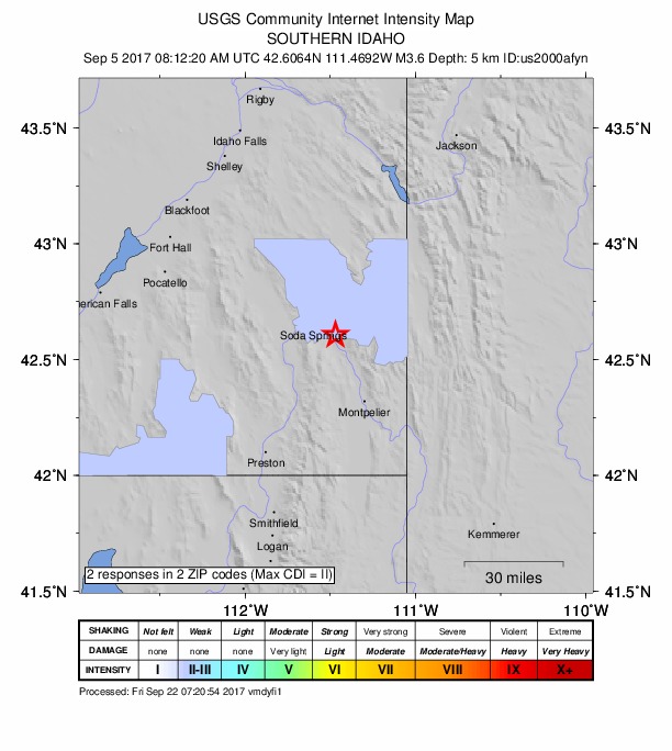 Did You Feel It? map: shaking reported by the public
