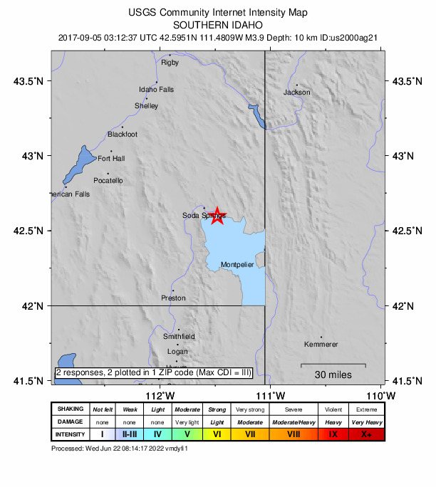 Did You Feel It? map: shaking reported by the public