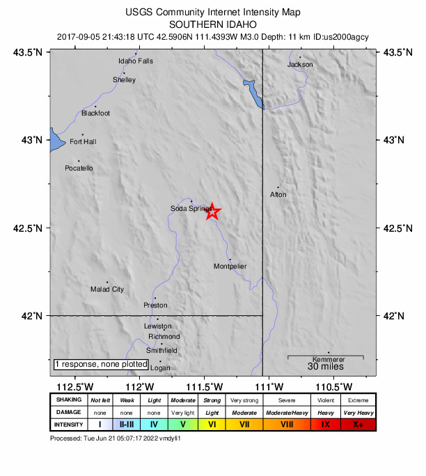 Did You Feel It? map: shaking reported by the public