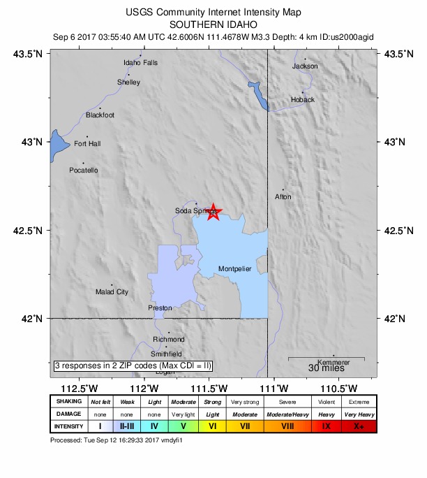 Did You Feel It? map: shaking reported by the public
