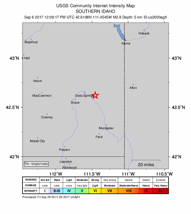 Did You Feel It? map: shaking reported by the public