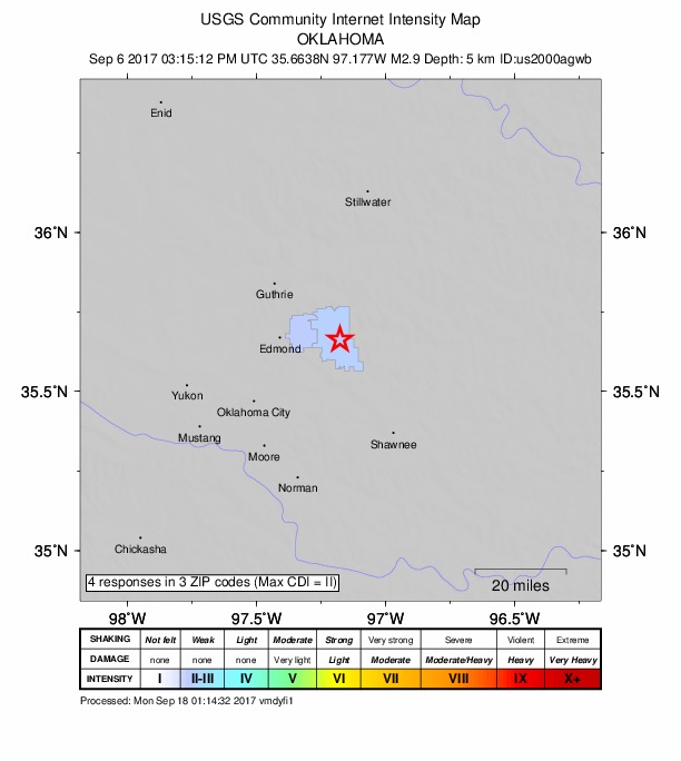 Did You Feel It? map: shaking reported by the public