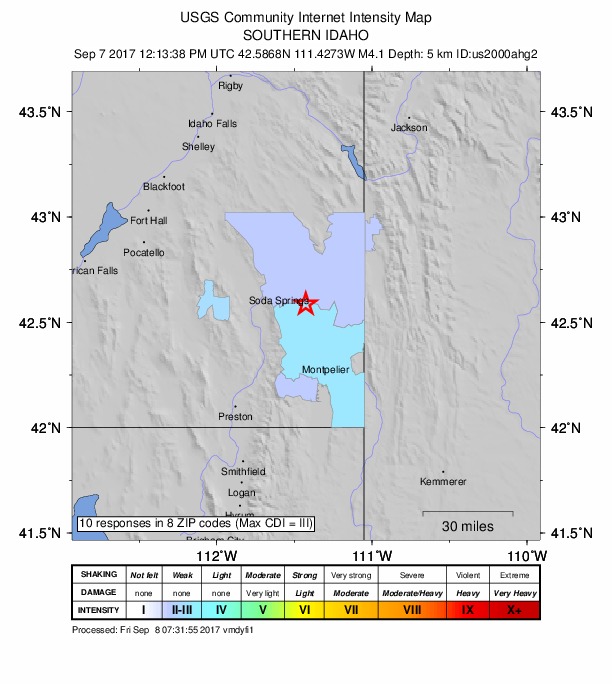 Did You Feel It? map: shaking reported by the public