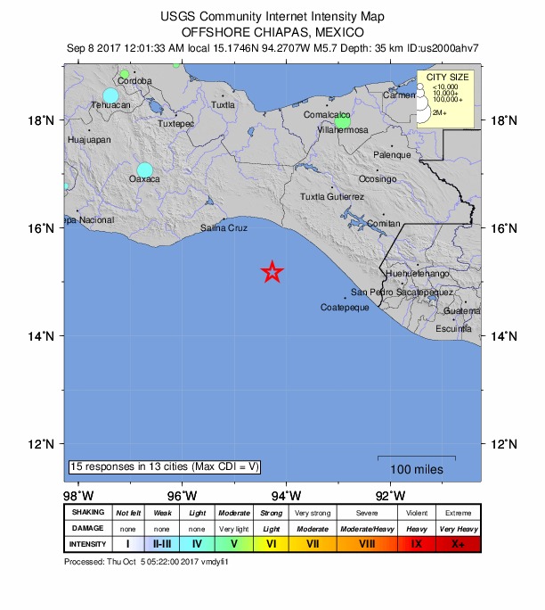 Did You Feel It? map: shaking reported by the public