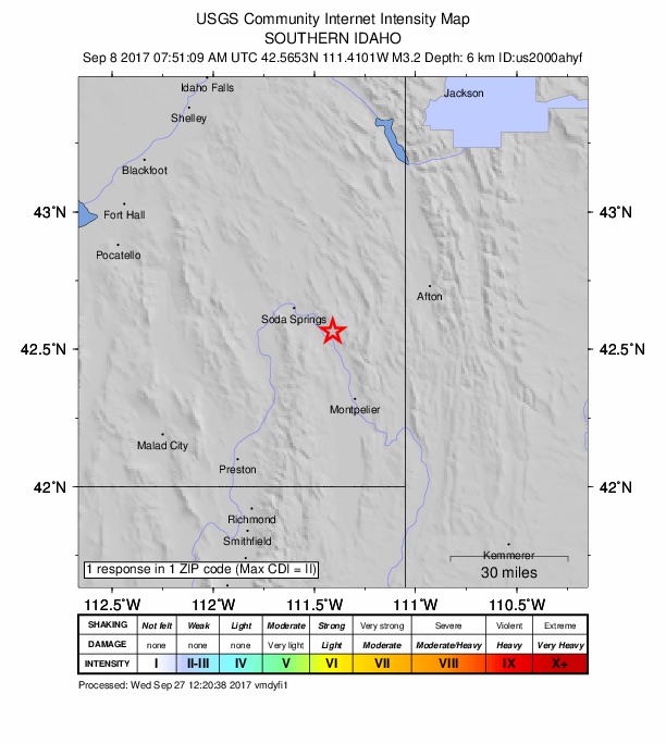 Did You Feel It? map: shaking reported by the public