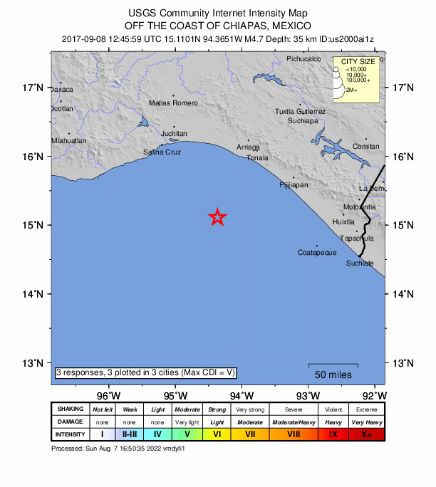 Did You Feel It? map: shaking reported by the public