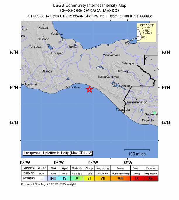 Did You Feel It? map: shaking reported by the public