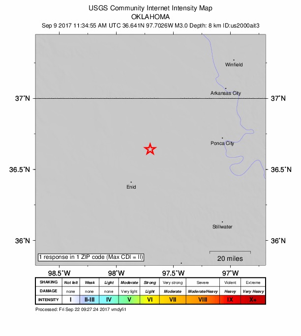 Did You Feel It? map: shaking reported by the public