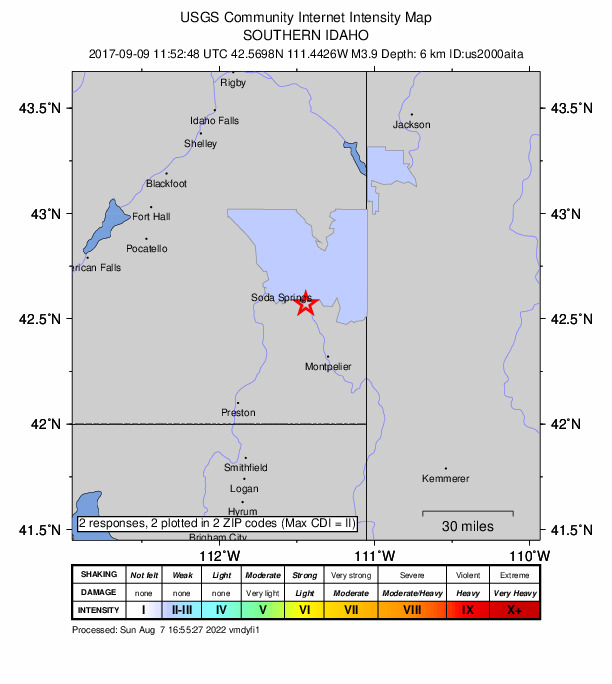 Did You Feel It? map: shaking reported by the public