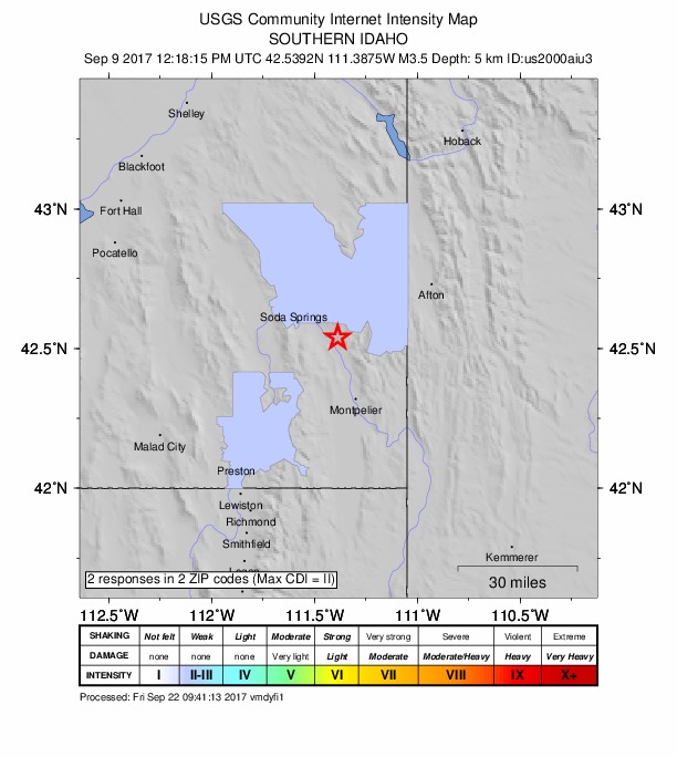 Did You Feel It? map: shaking reported by the public