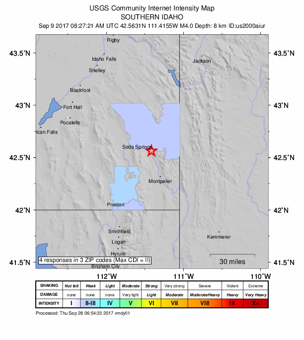 Did You Feel It? map: shaking reported by the public