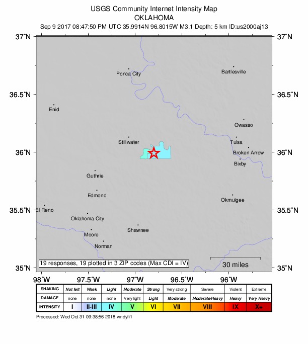 Did You Feel It? map: shaking reported by the public
